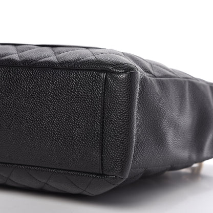 Chanel Caviar Quilted Petit Shopping Tote PST Black 7 of 9