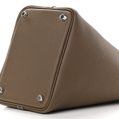 Hermes Taurillon Clemence Picotin Lock 18 PM Etoupe 8 of 8