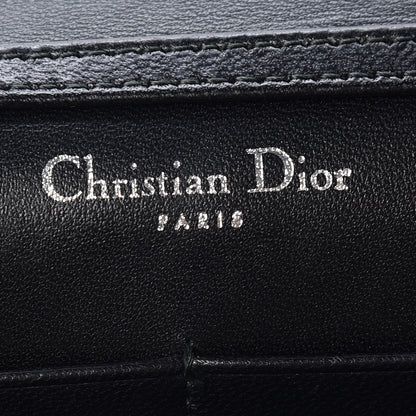 Christian Dior Grained Calfskin Diorama Wallet on Chain Pouch Black 6 of 10