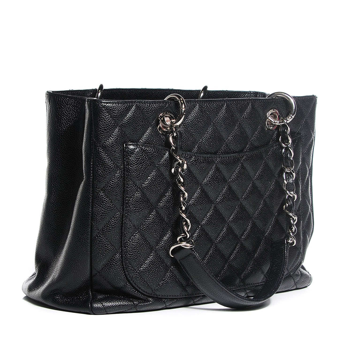 Caviar Quilted Grand Shopping Tote GST Black