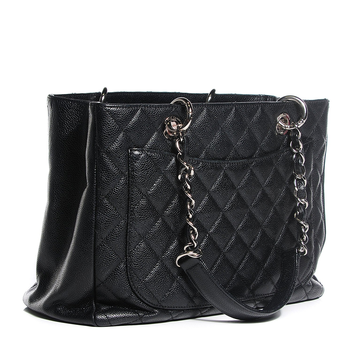 Chanel Caviar Quilted Grand Shopping Tote GST Black 3 of 7