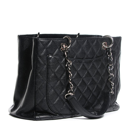 Chanel Caviar Quilted Grand Shopping Tote GST Black 3 of 7