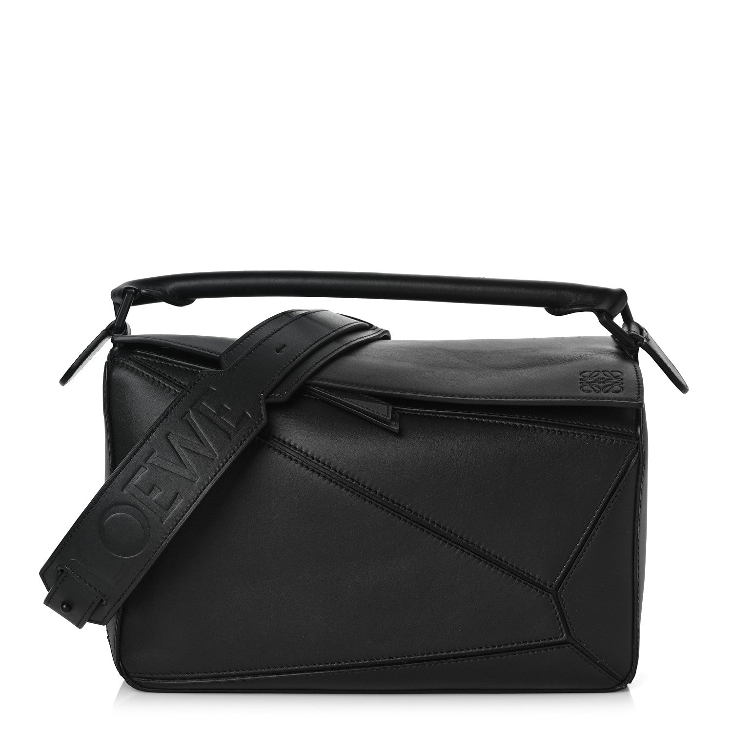 Loewe Satin Calfskin Puzzle Bag Black 1 of 10