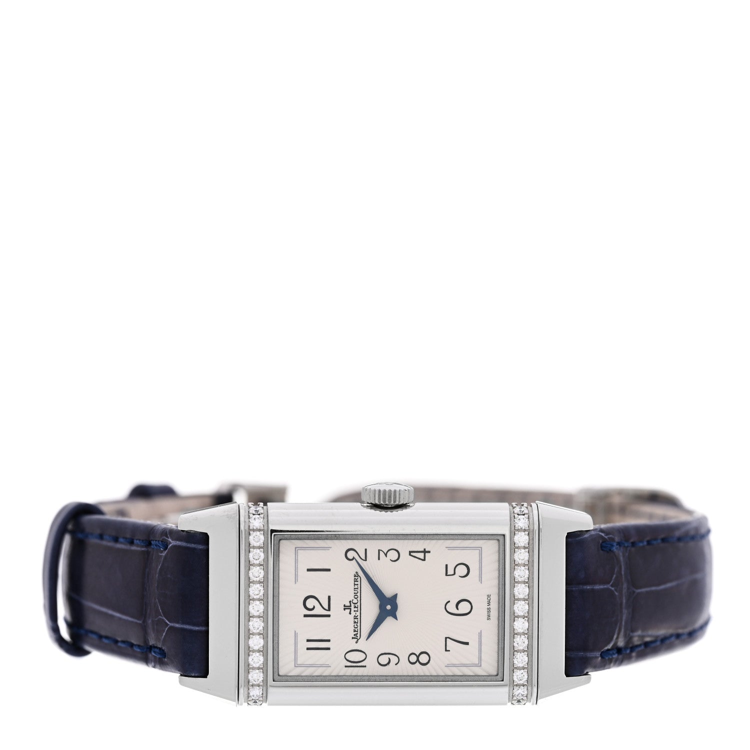 Jaeger-LeCoultre Stainless Steel Alligator Diamond 20mm Reverso One MonoFace Quartz Watch Q3288420 2 of 4