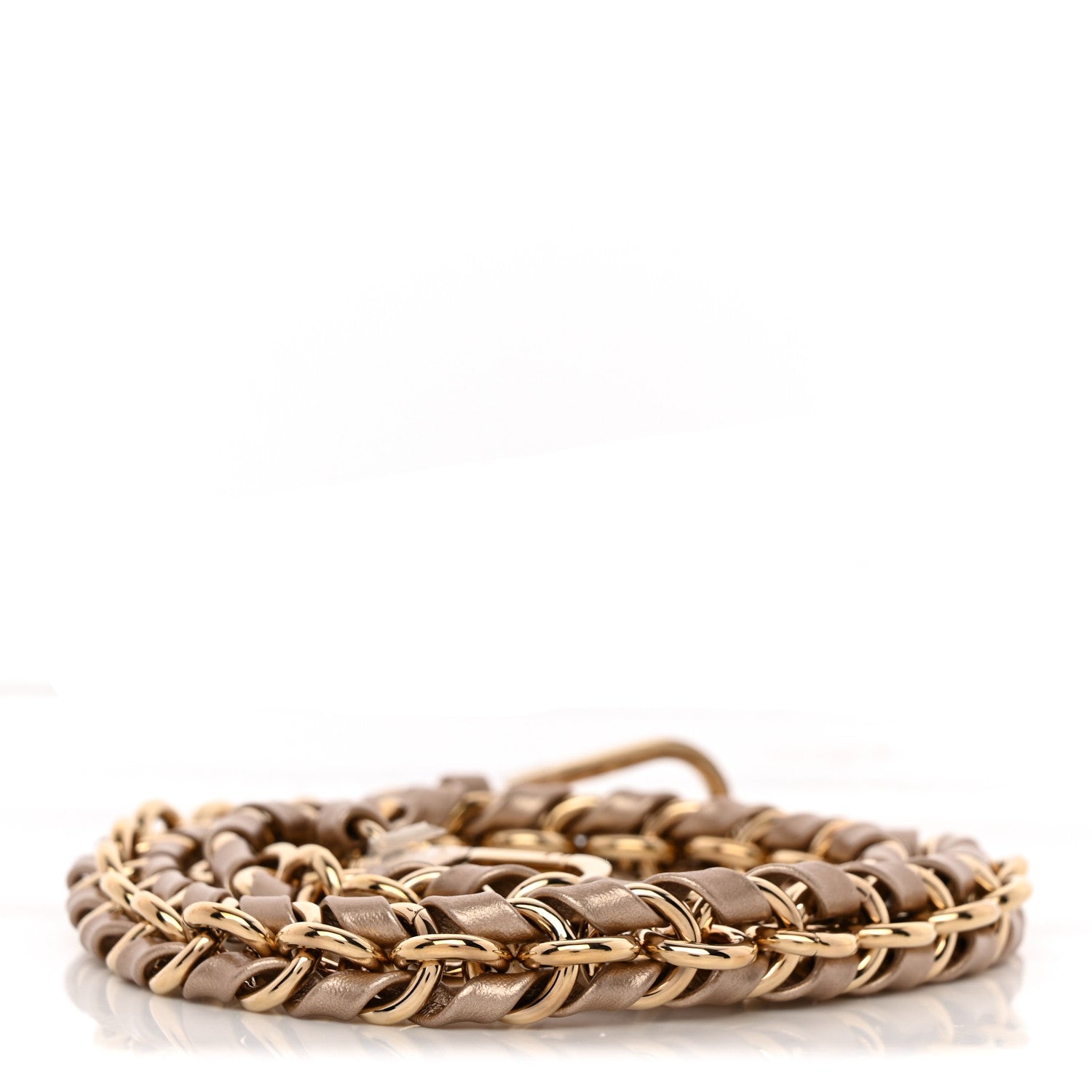 Louis Vuitton Metallic Calfskin Chain Crossbody Strap Light Gold 2 of 3