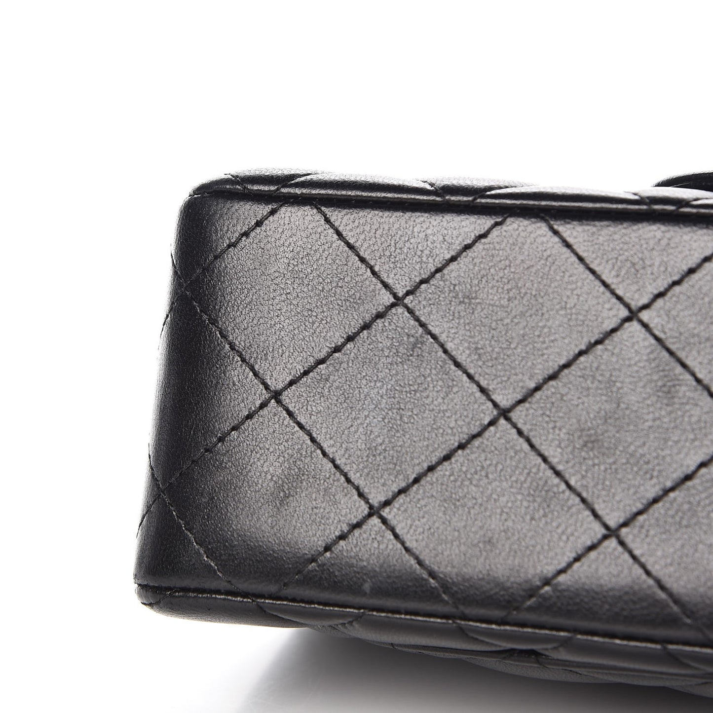 Lambskin Quilted Mini Rectangular Flap Black