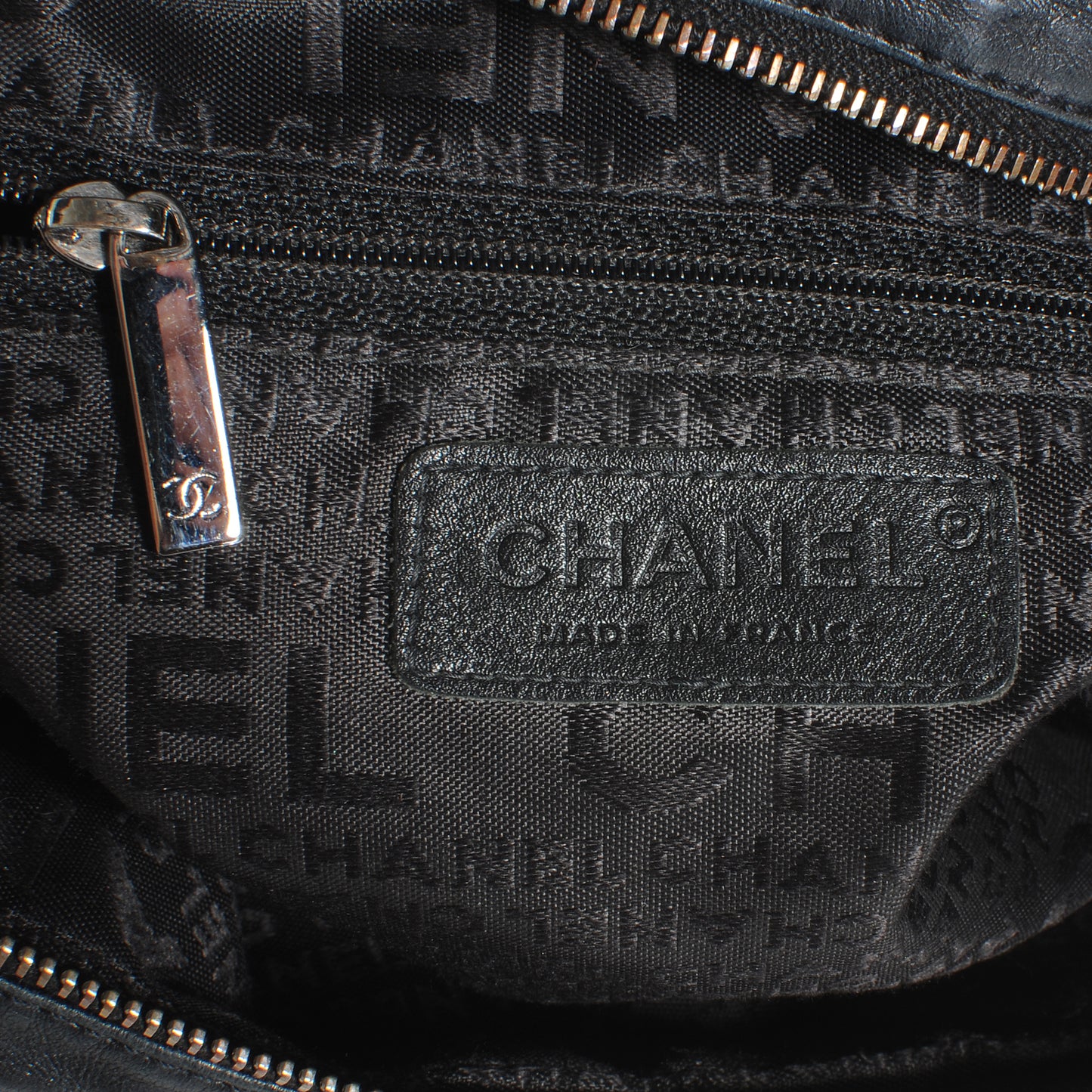 Lambskin Triple Chain Hobo Black