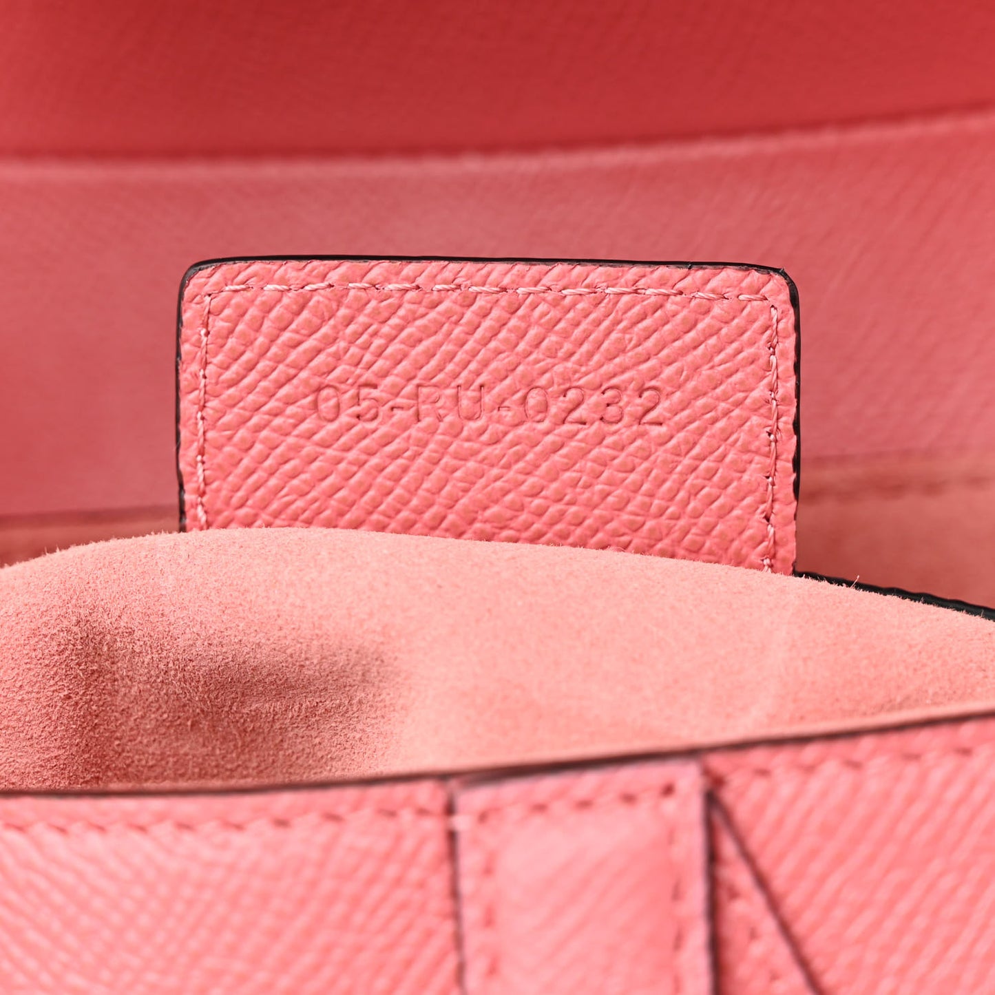 Grained Calfskin Saddle Bag Pink