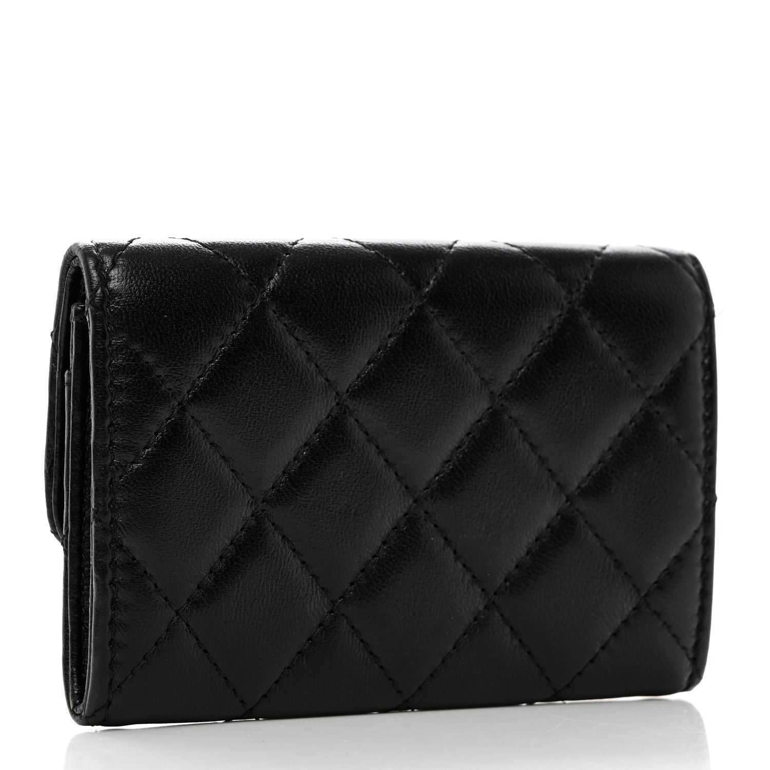 Chanel Lambskin Quilted Flap Card Holder Black 3 of 8