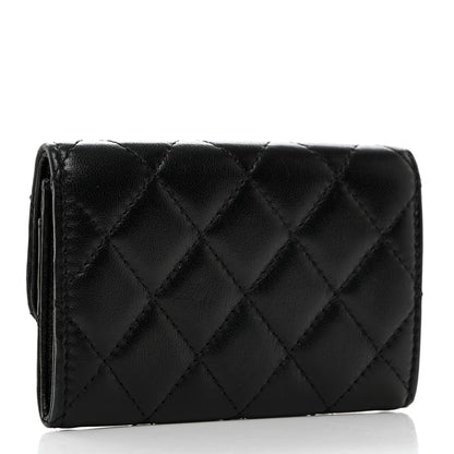 Chanel Lambskin Quilted Flap Card Holder Black 3 of 8
