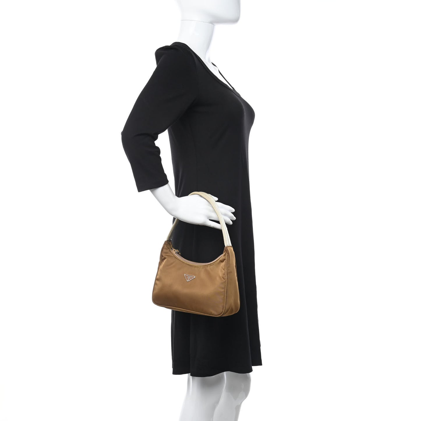 Tessuto Nylon Sport Mini Shoulder Bag Nocciola