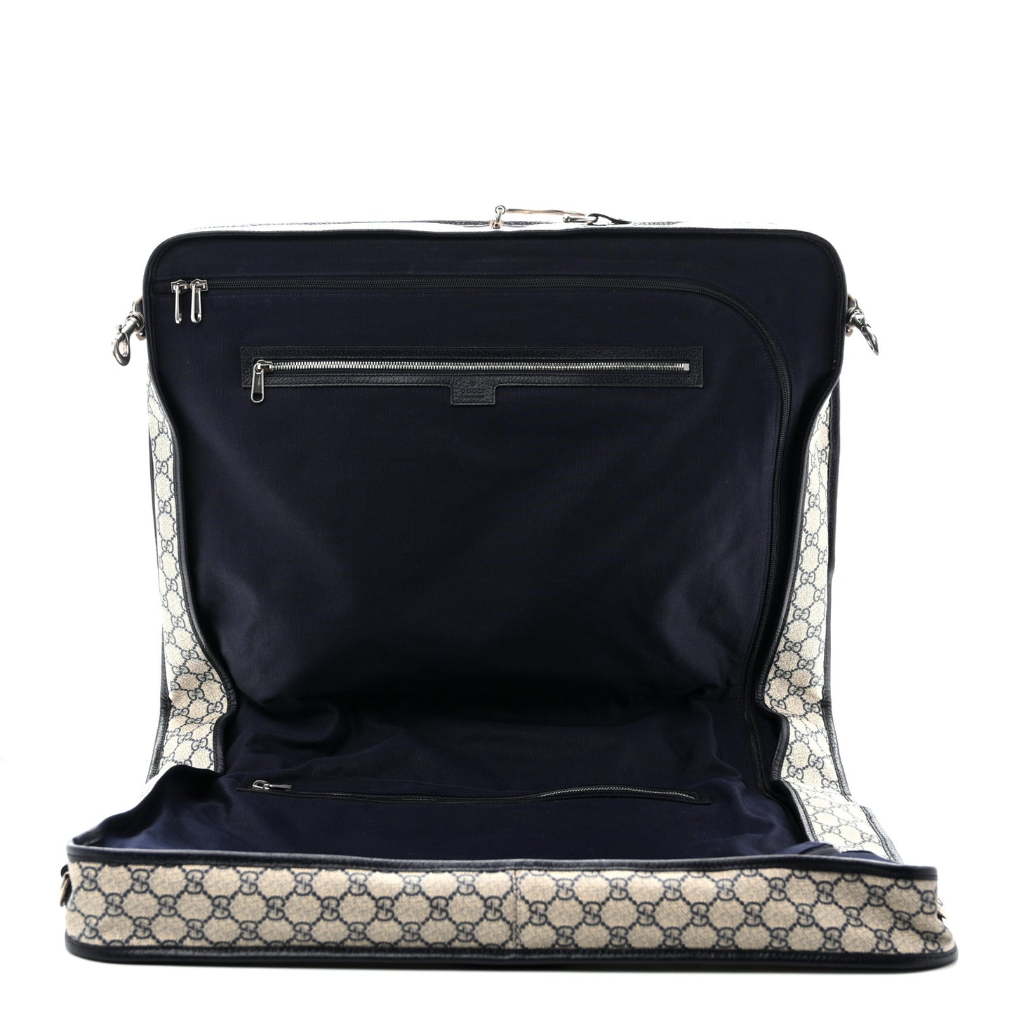 GG Supreme Monogram Web Savoy Garment Bag Beige Blue