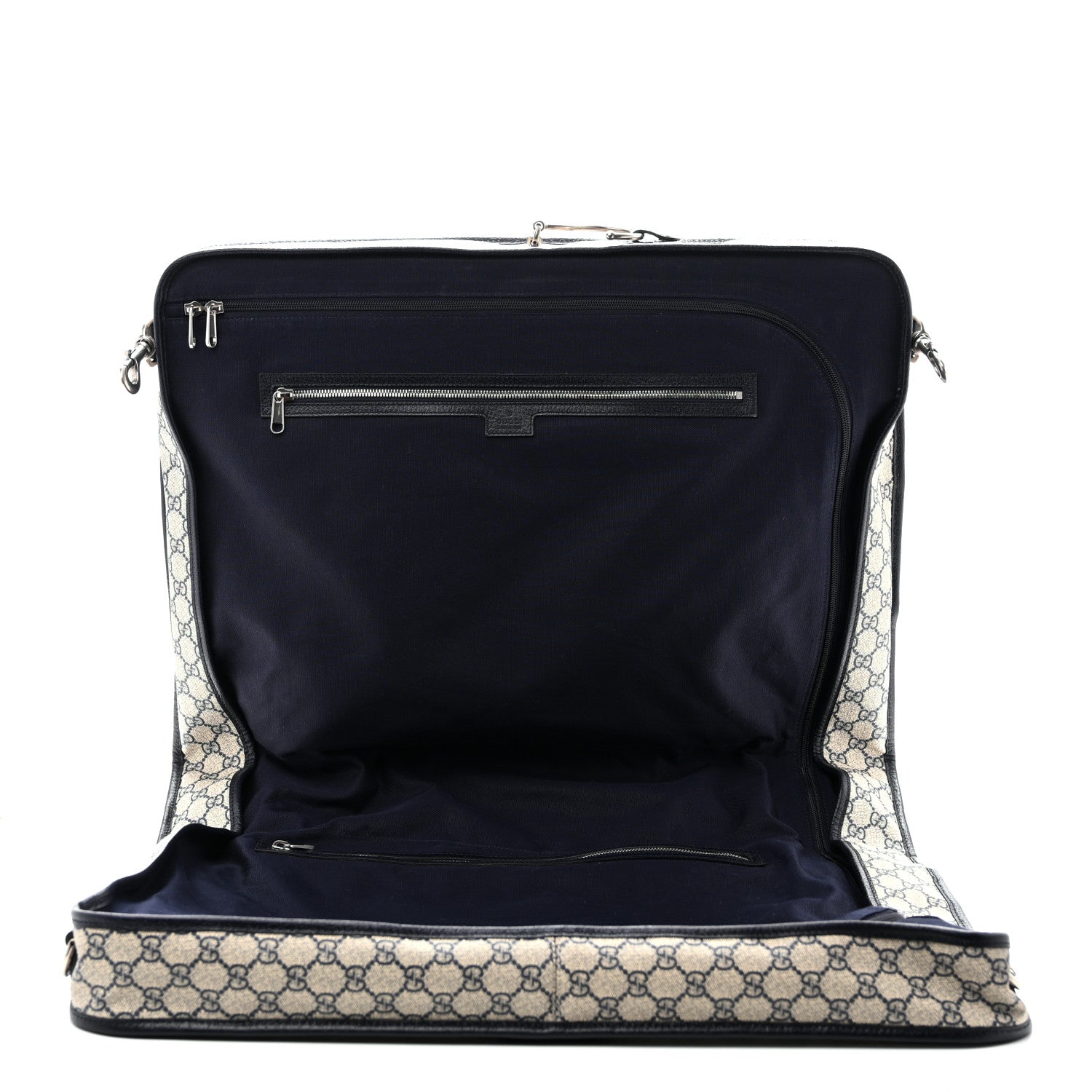 Gucci GG Supreme Monogram Web Savoy Garment Bag Beige Blue 4 of 12