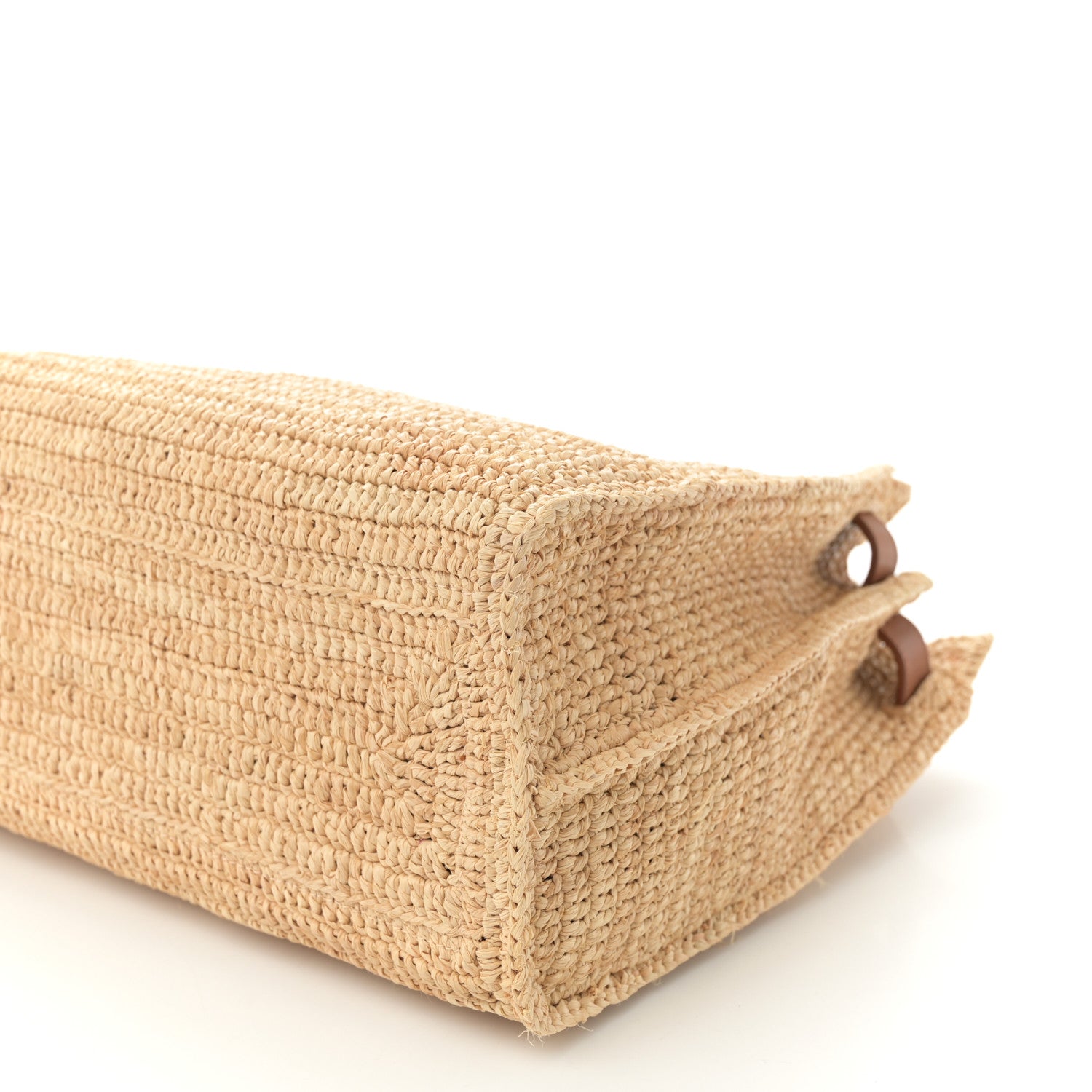 Saint Laurent Raffia Calfskin Medium Souple Sac De Jour Naturale Brick 11 of 11