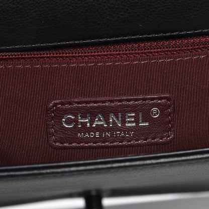 Chanel Calfskin Quilted Double Stitch New Medium Boy Flap Black 7 of 8