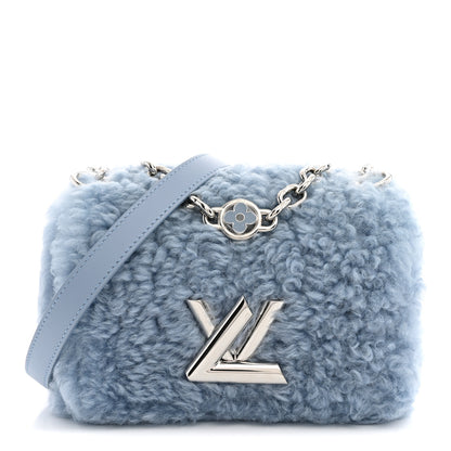 Louis Vuitton Shearling Twist Shoulder Bag PM Blue 1 of 9