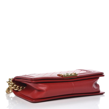 Chanel Caviar Quilted Medium Boy Flap Red 4 of 16