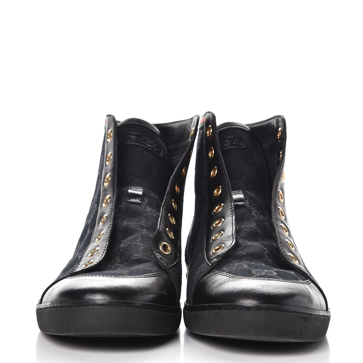 GG Monogram Barcelona Web High Top Sneakers 39 Black