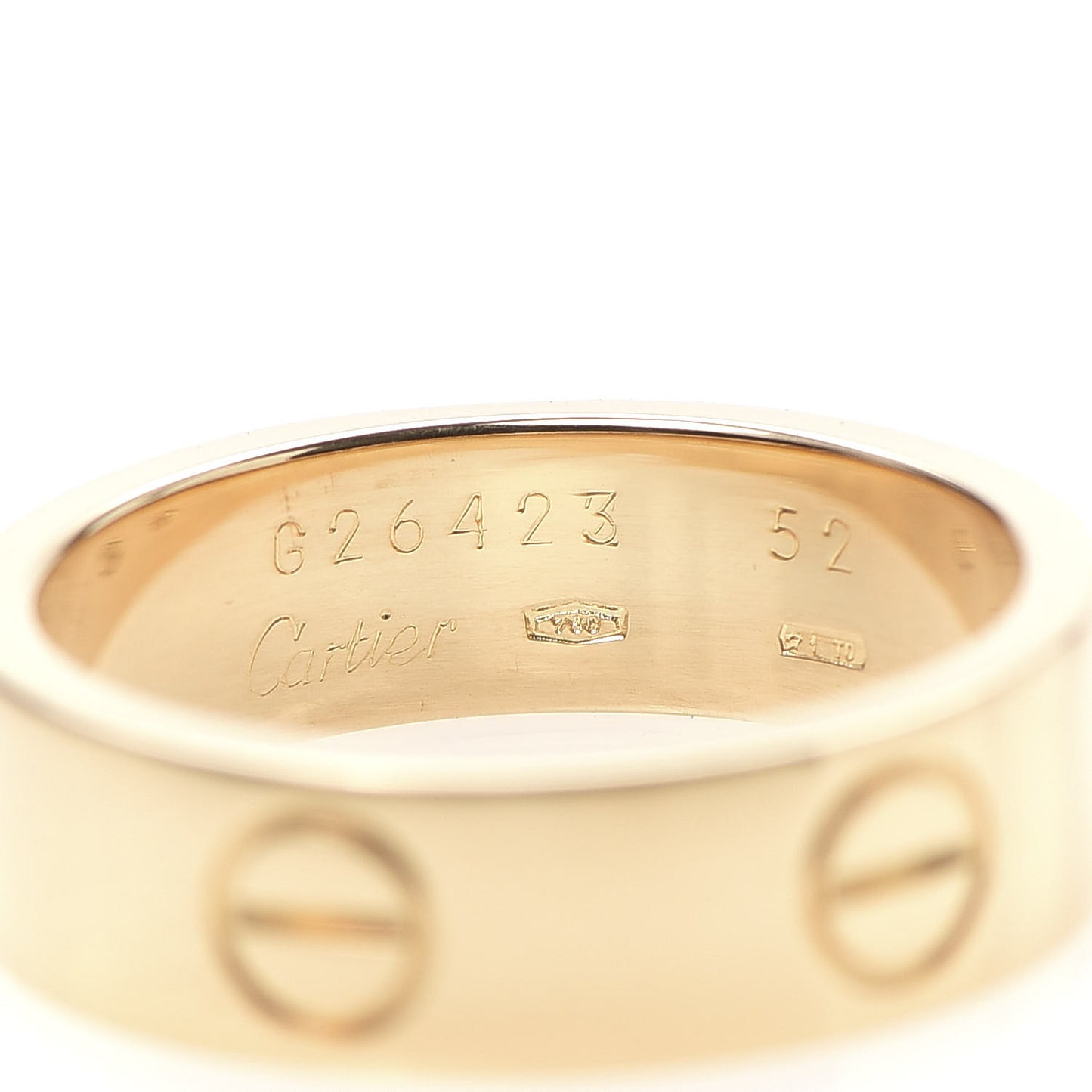 18K Yellow Gold 5.5mm LOVE Ring 52 6