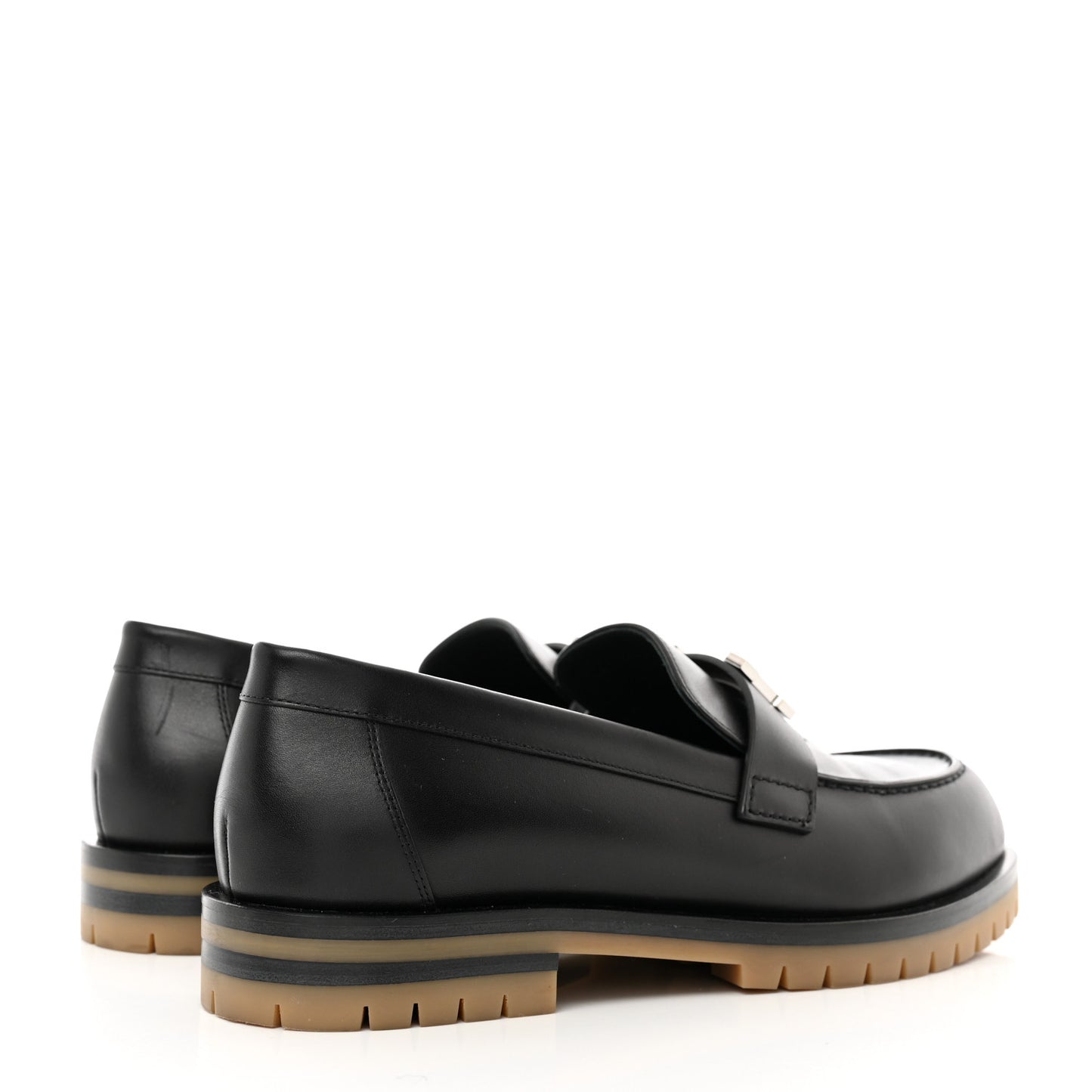 Calfskin Womens Faubourg Loafers 37 Black
