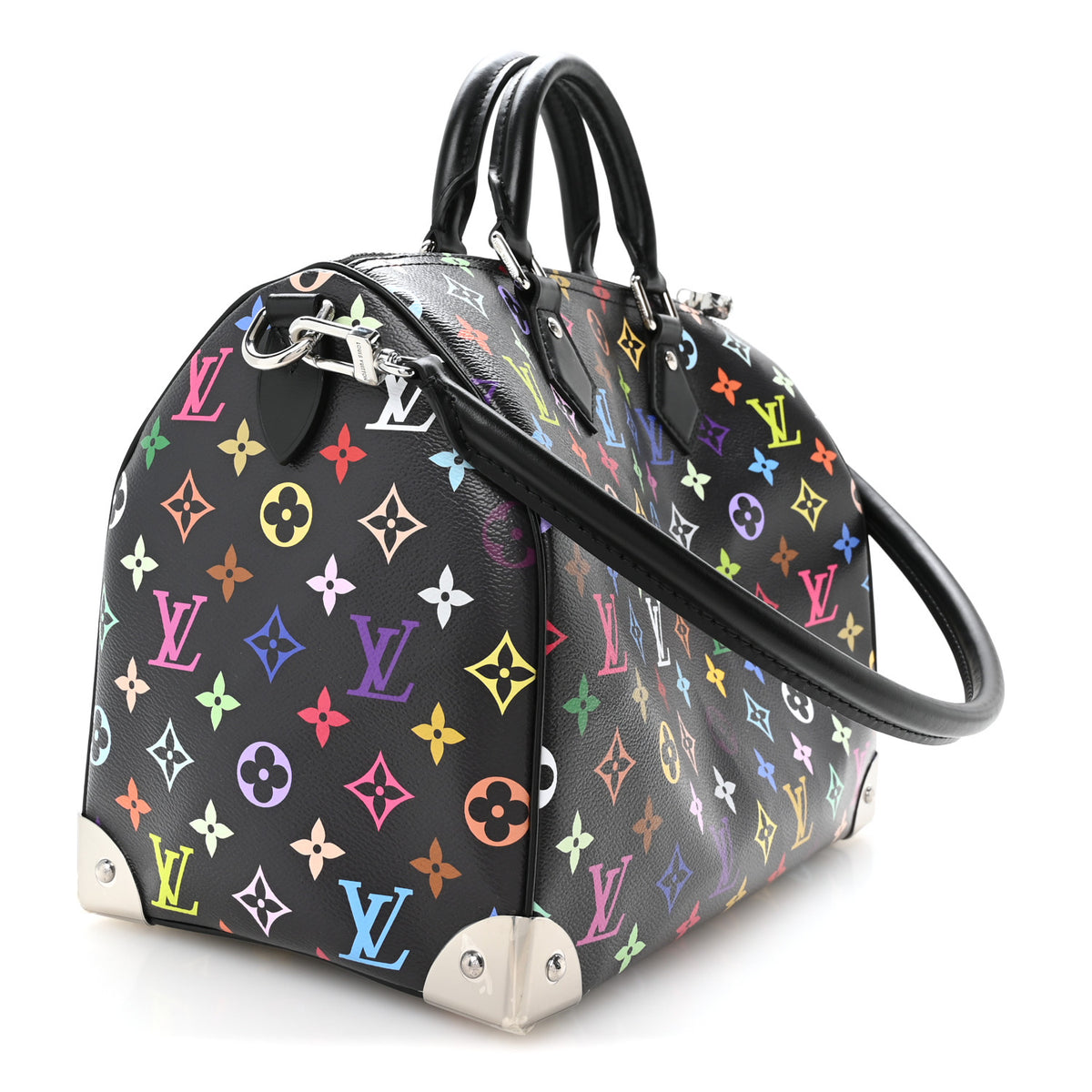 LV X TM Monogram Multicolor Speedy Soft 30 Black