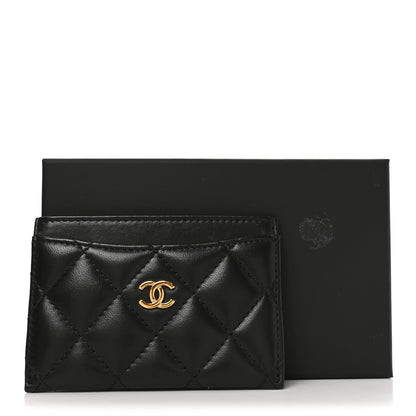 Chanel Lambskin Quilted Card Holder Black 9 of 9