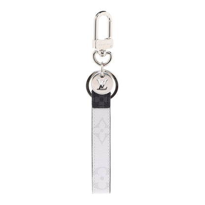 Louis Vuitton Monogram Eclipse White Slim Dragonne Bag Charm Key Holder 1 of 5