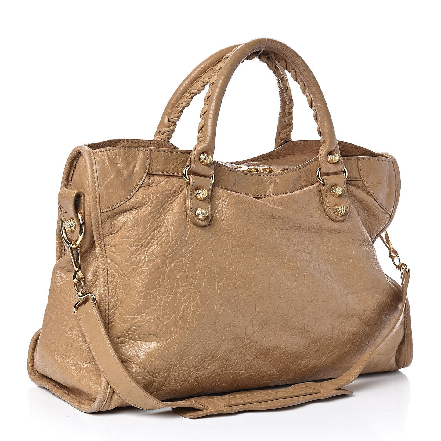 Agneau Giant 12 Gold Hardware City Beige Nougatine