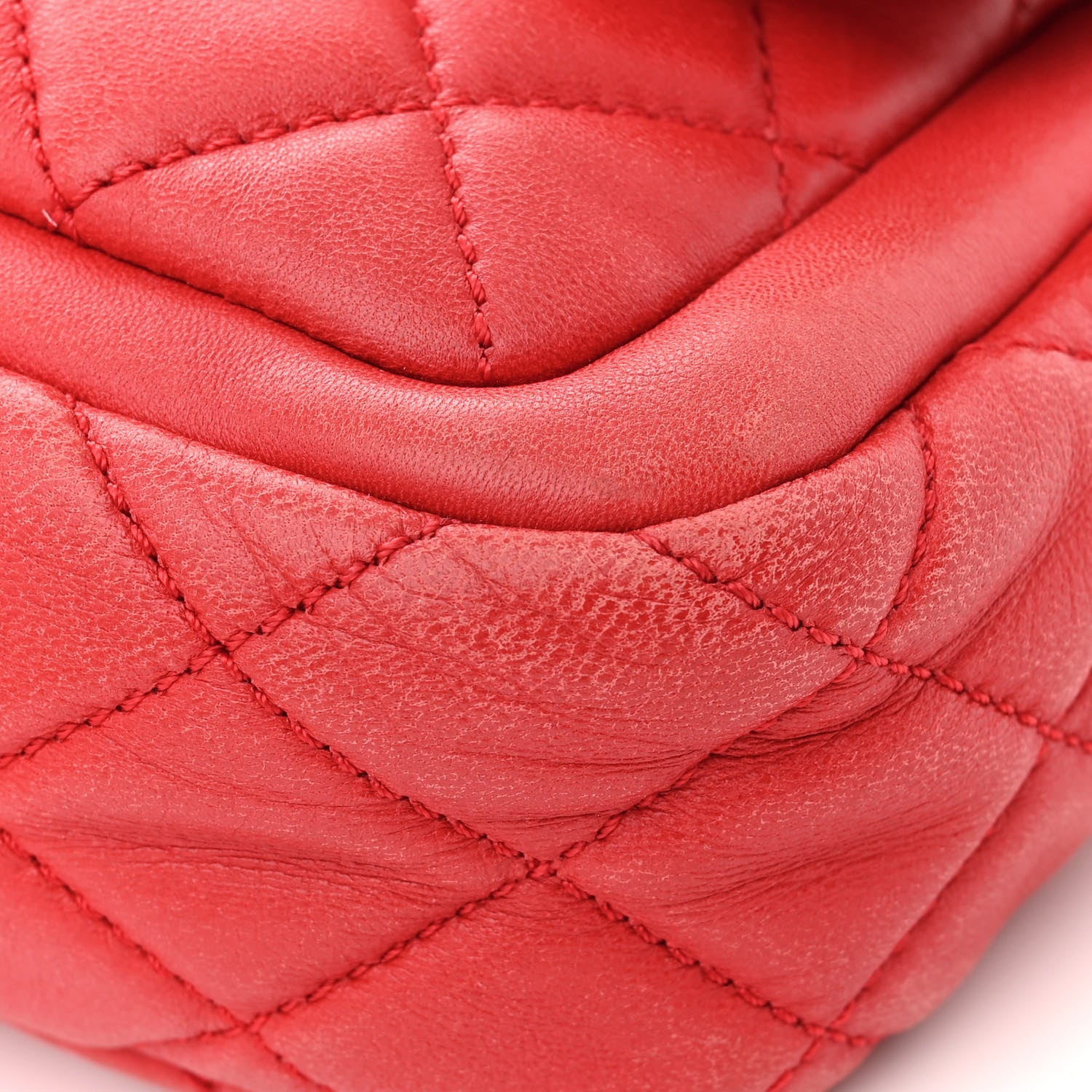 Chanel Lambskin Quilted Large Now and Forever Flap Red 12 of 14