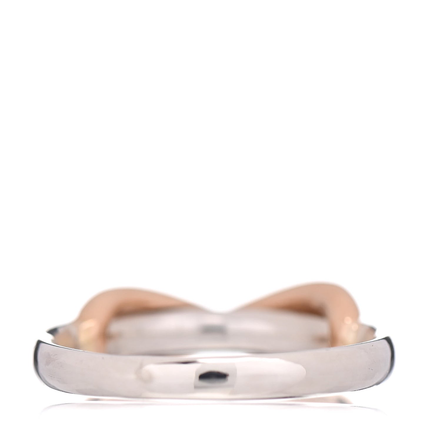 Sterling Silver 18K Rose Gold Infinity Ring 50 5.25