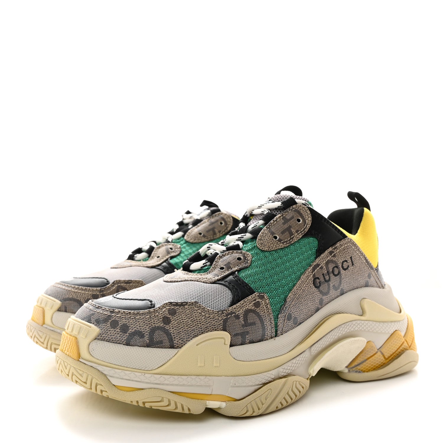 Balenciaga X GUCCI Maxi GG Supreme Monogram Mens Triple S Sneakers