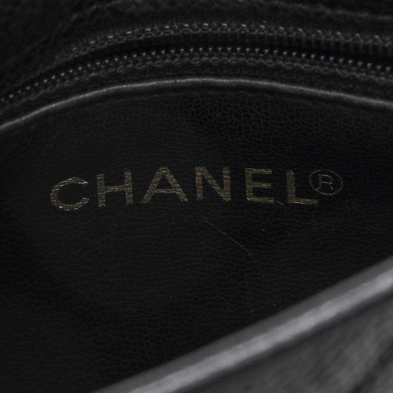 Chanel Caviar Chevron CC Shoulder Bag Black 6 of 9