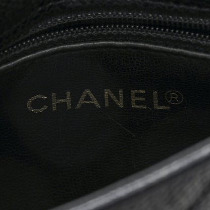 Chanel Caviar Chevron CC Shoulder Bag Black 6 of 9