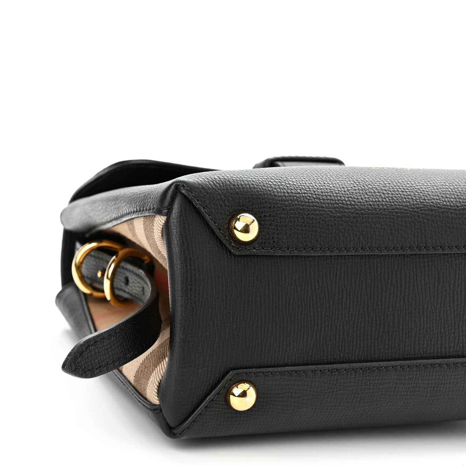 Burberry Derby Calfskin House Check Small Camberley Black 8 of 9
