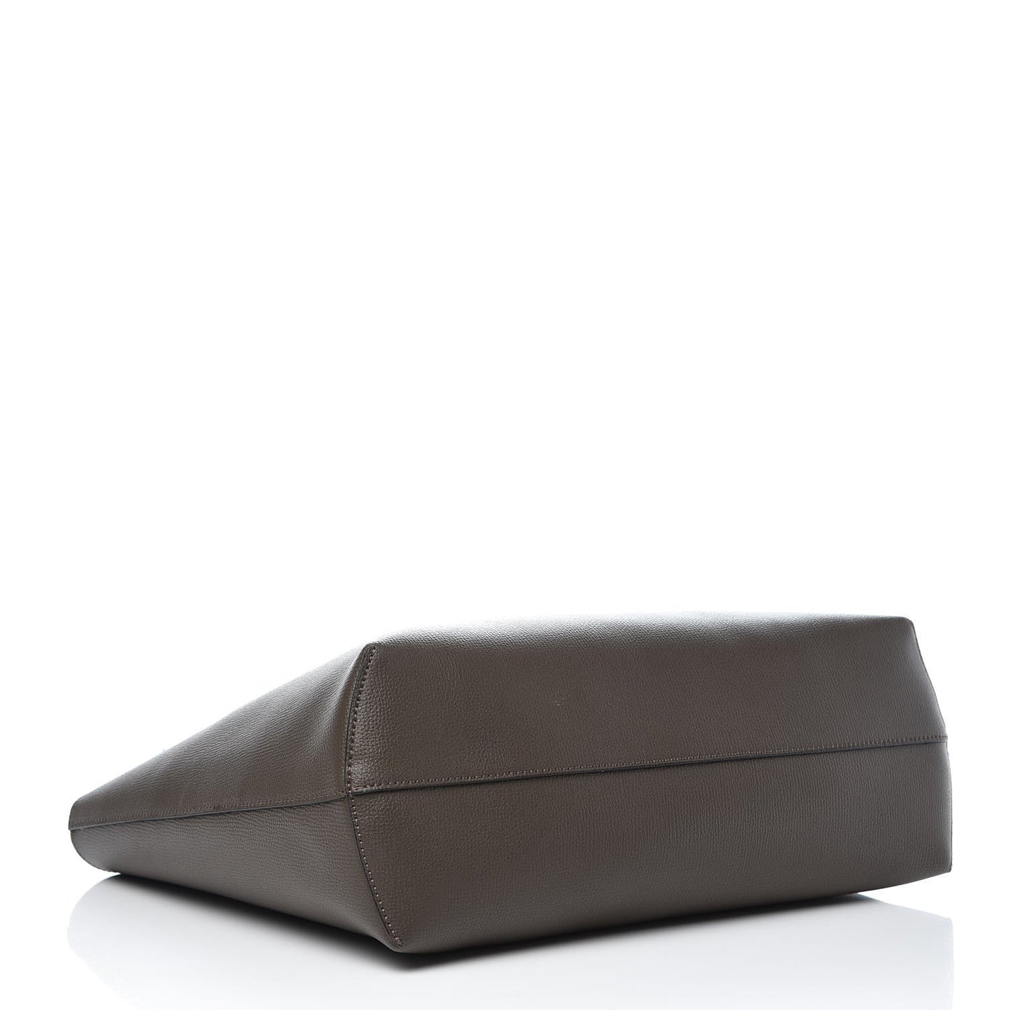Vitello Vienna Enamel F is Fendi Shopping Tote Carbone Tobacco