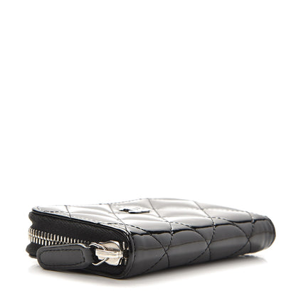 Chanel Patent Calfskin Quilted Zip Coin Purse Black 4 of 8
