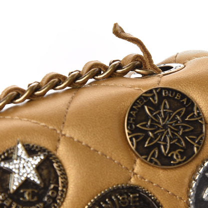 Chanel Metallic Lambskin Quilted Extra Mini Medallion Flap Gold 19 of 19
