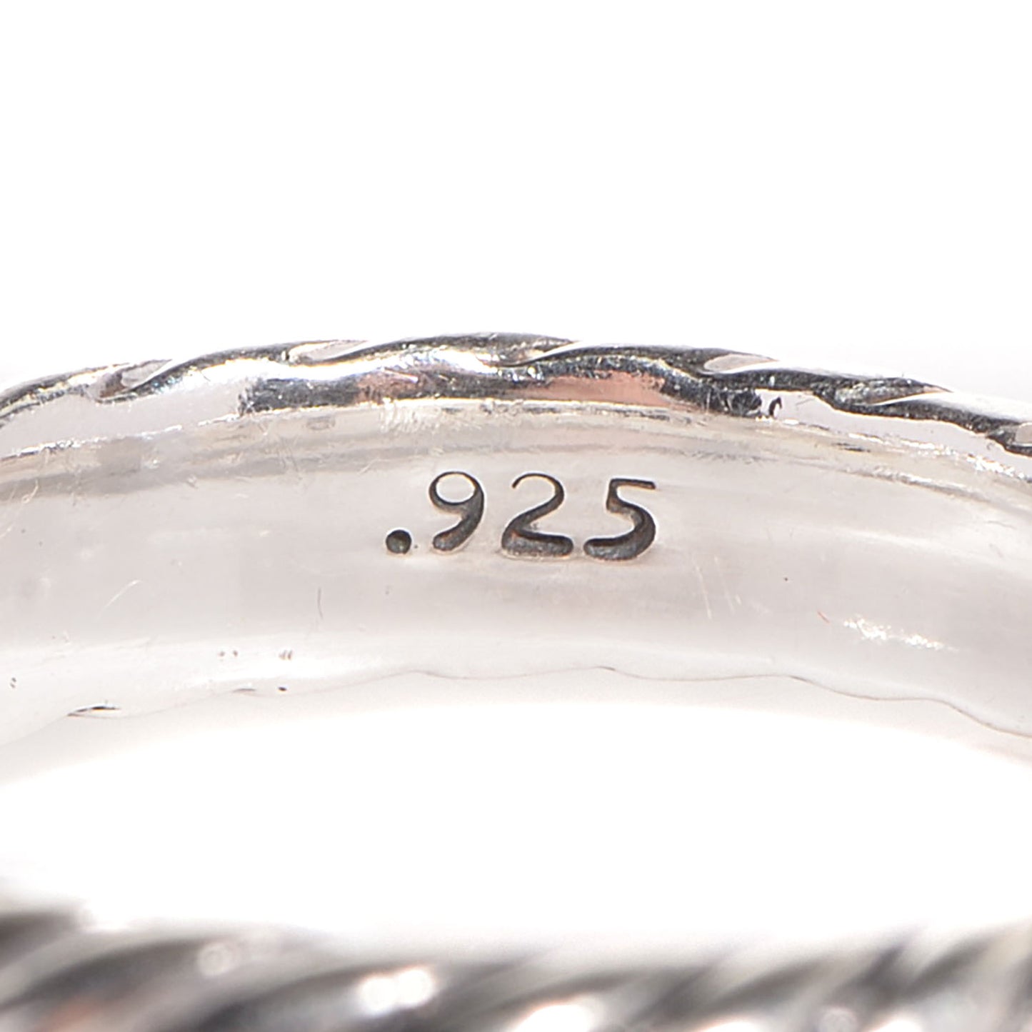 Sterling Silver 18k Gold Cable Ring 5.5