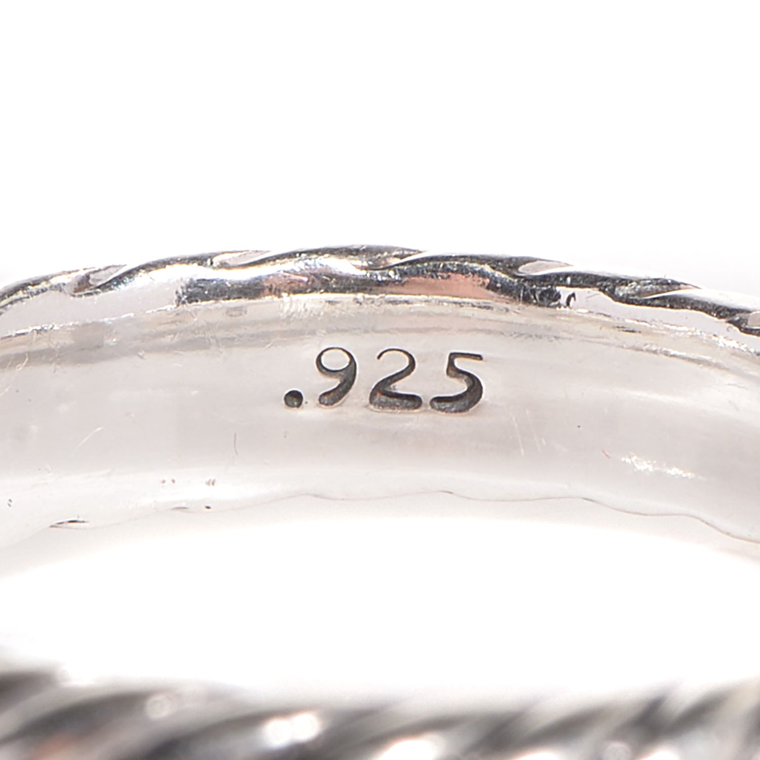 David Yurman Sterling Silver 18k Gold Cable Ring 5.5 6 of 7