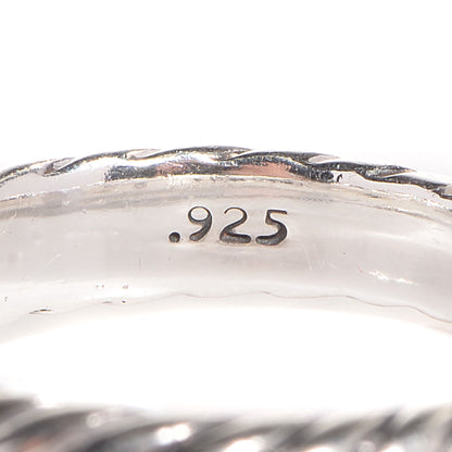 David Yurman Sterling Silver 18k Gold Cable Ring 5.5 6 of 7