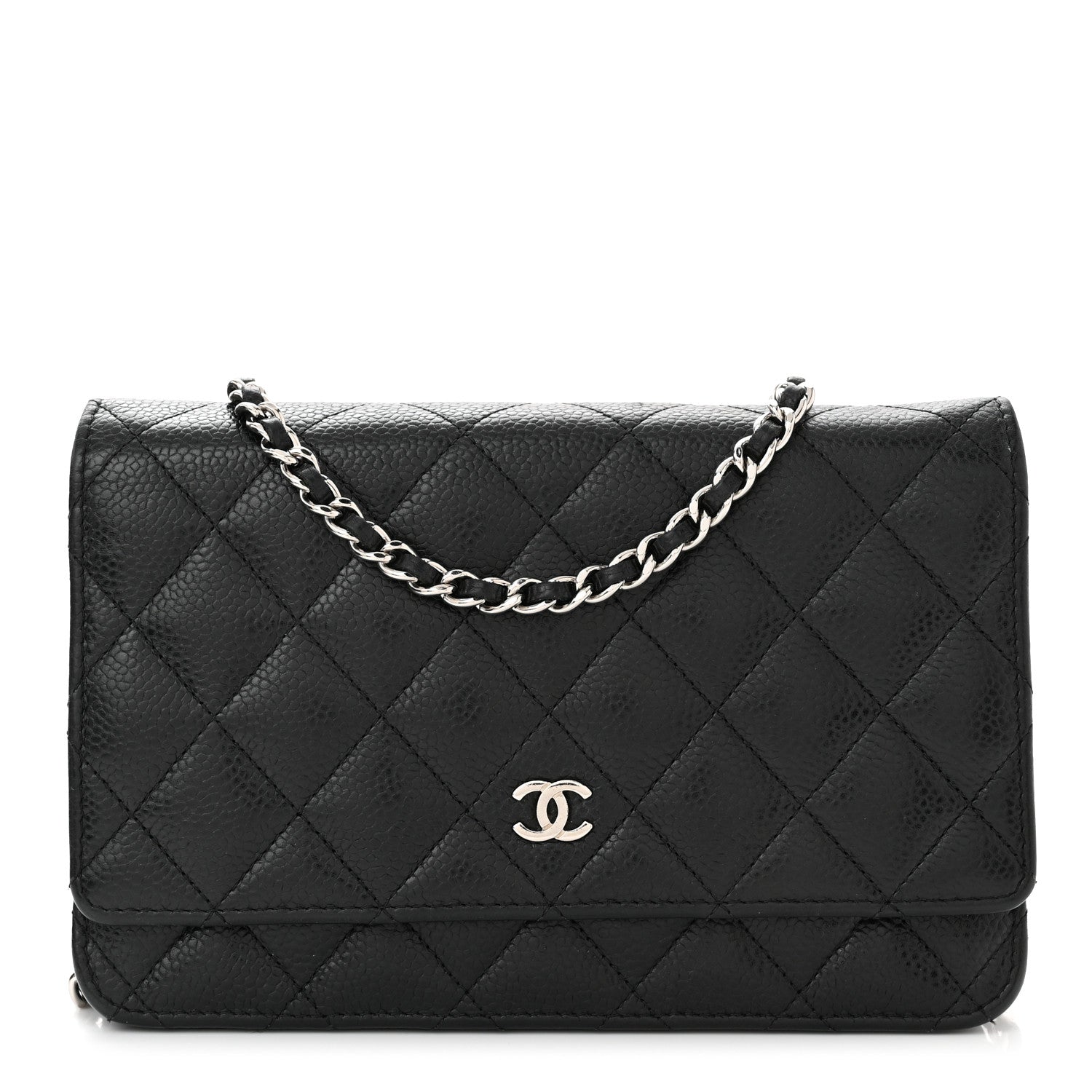 Chanel Caviar Quilted Wallet On Chain WOC Black 1 of 12