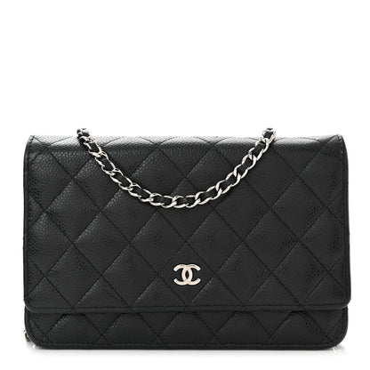 Chanel Caviar Quilted Wallet On Chain WOC Black 1 of 12