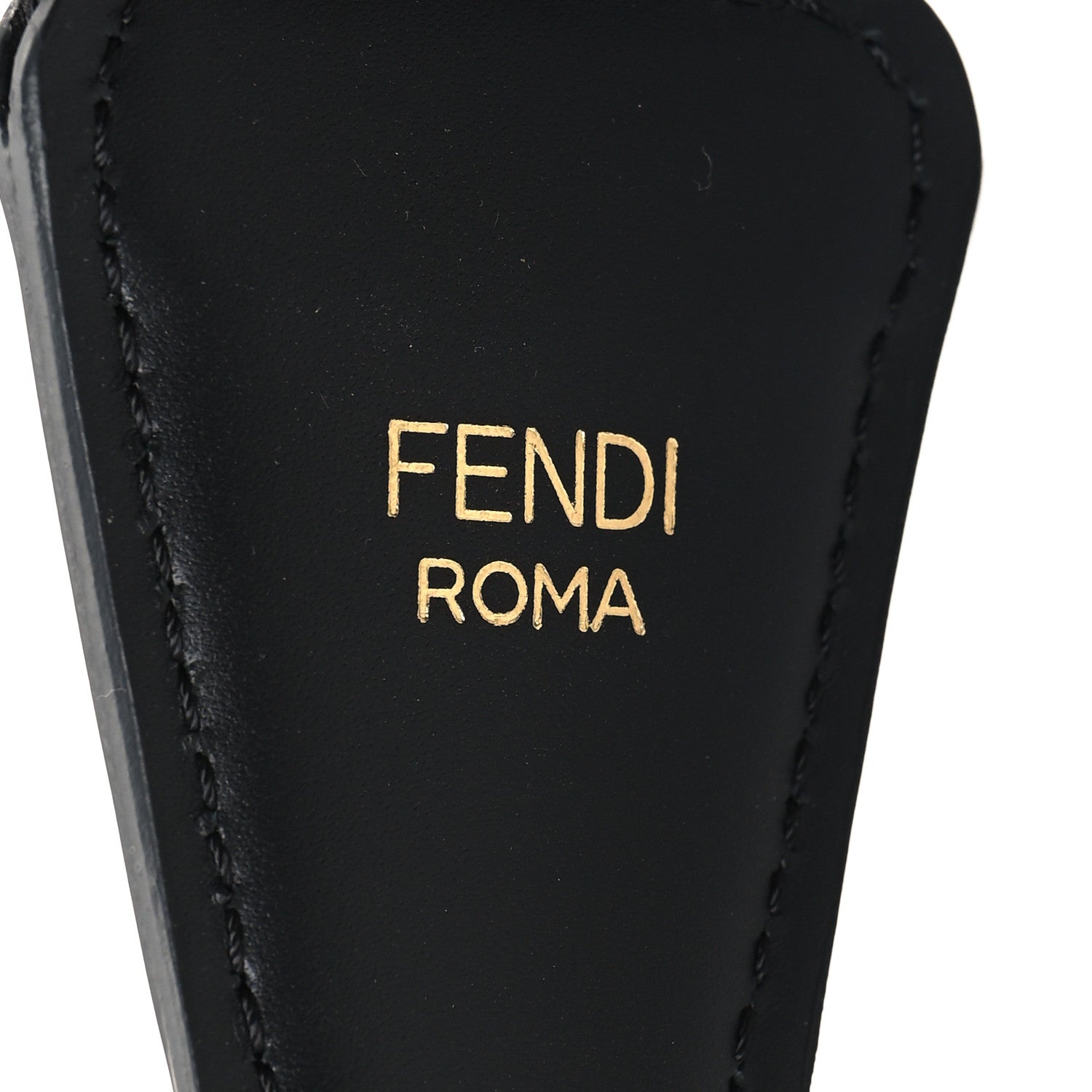 Fendi Jacquard Ribbon Vitello King FF Bi-Color Intreccio Adjustable Strap You Black White 4 of 5