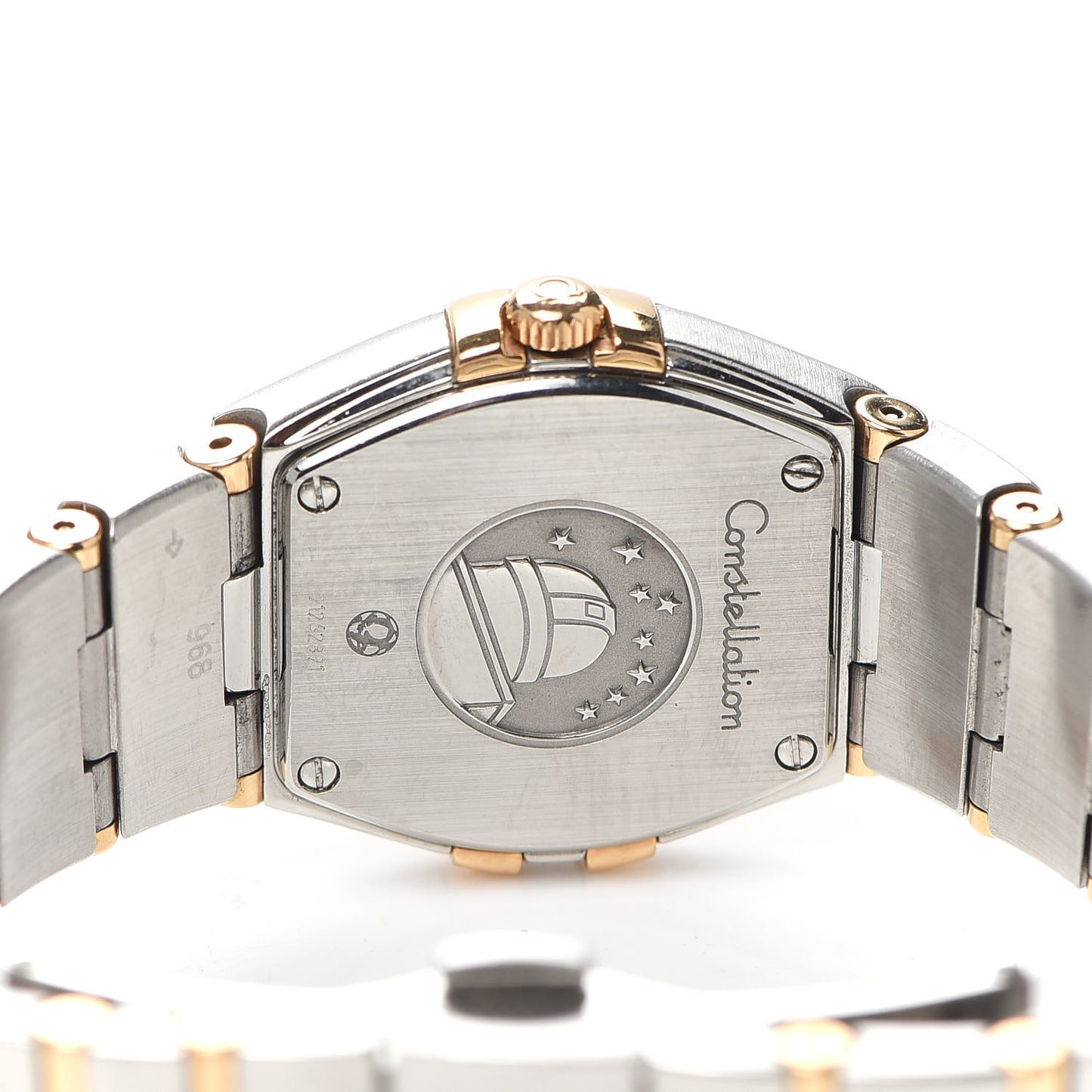 Stainless Steel 18K Red Gold Diamond Mother of Pearl 24mm Constellation Quartz Watch 123.20.24.60.55.001