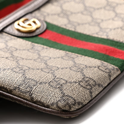 Gucci GG Supreme Monogram Web Ophidia Utility Belt Bag 120 48 Beige Ebony New Acero 11 of 12