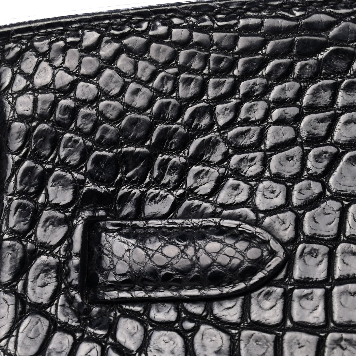Matte Porosus Crocodile Birkin 35 Black