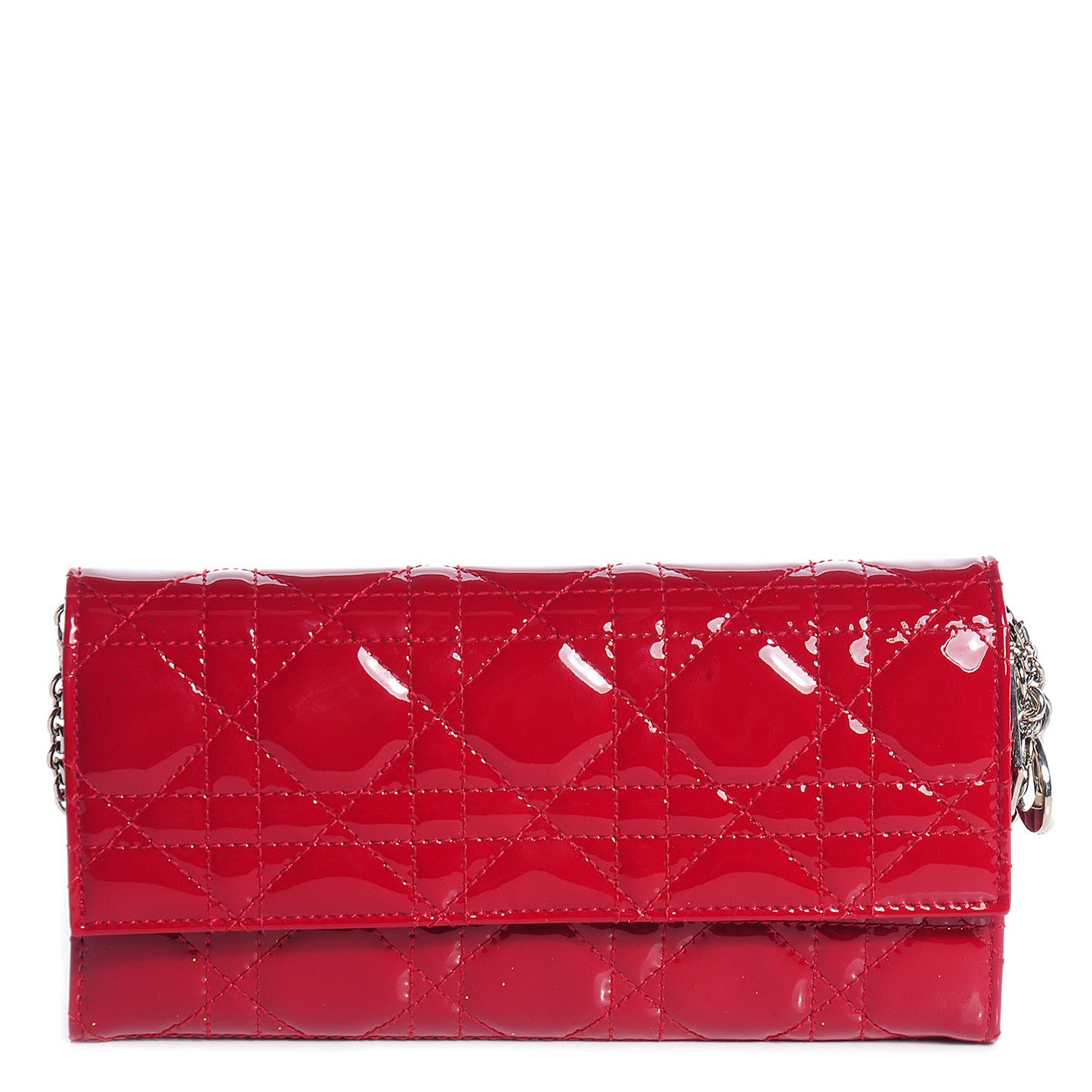 Patent Cannage Rendez-vous Chain Wallet Red