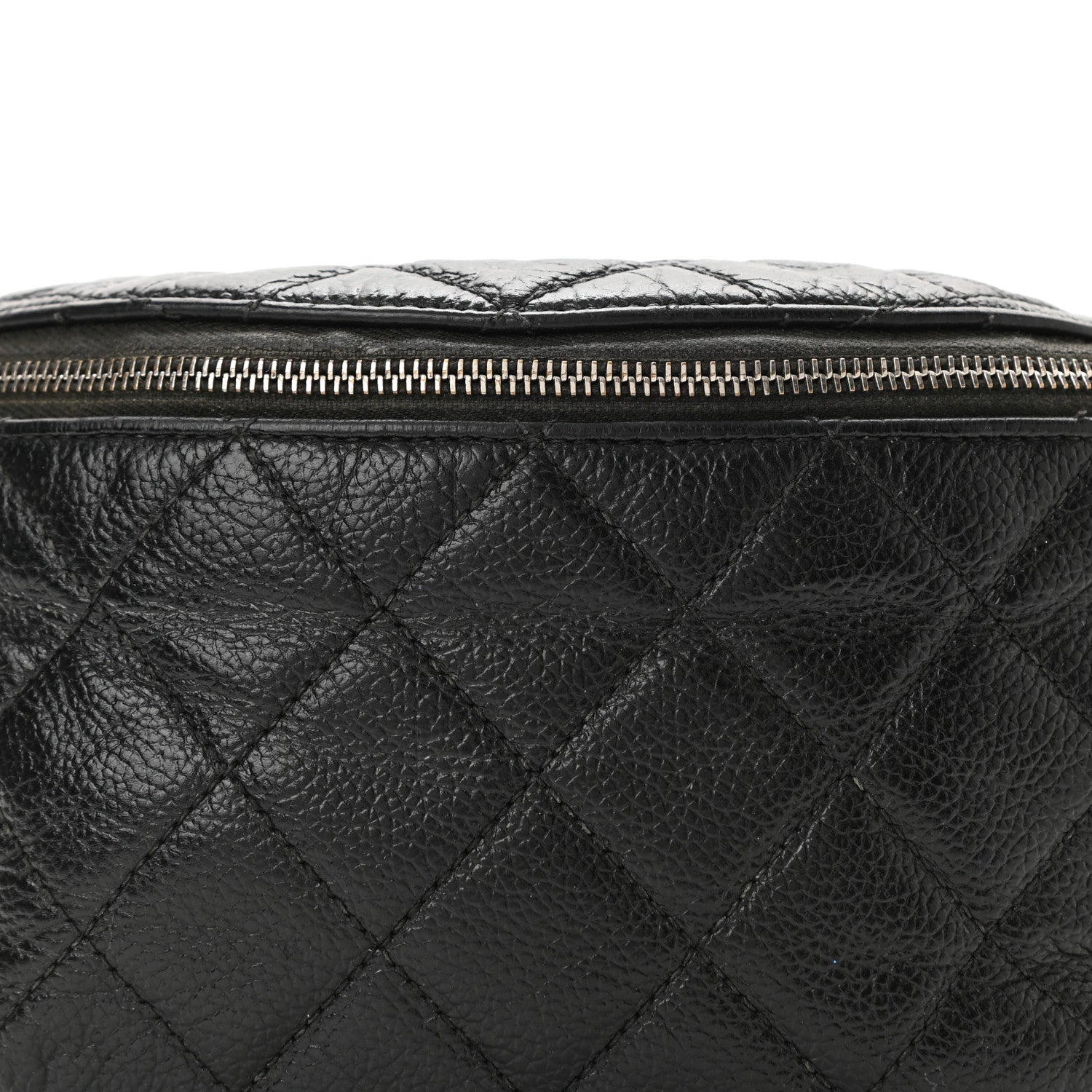 Chanel Grained Calfskin Quilted Waist Belt Bag Black 8 of 10