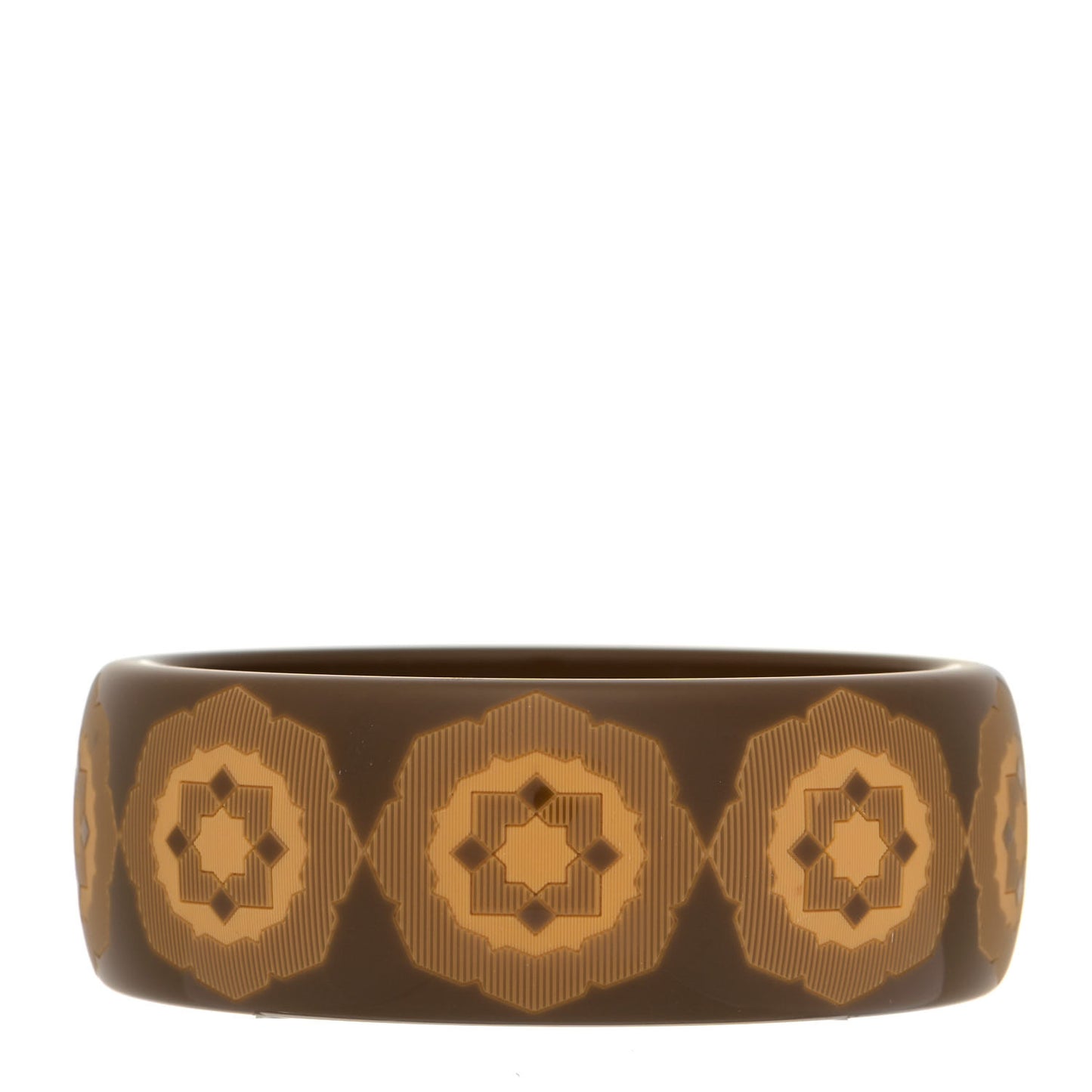 Resin Paloma Picasso Zellige Bangle Bracelet Olive Green