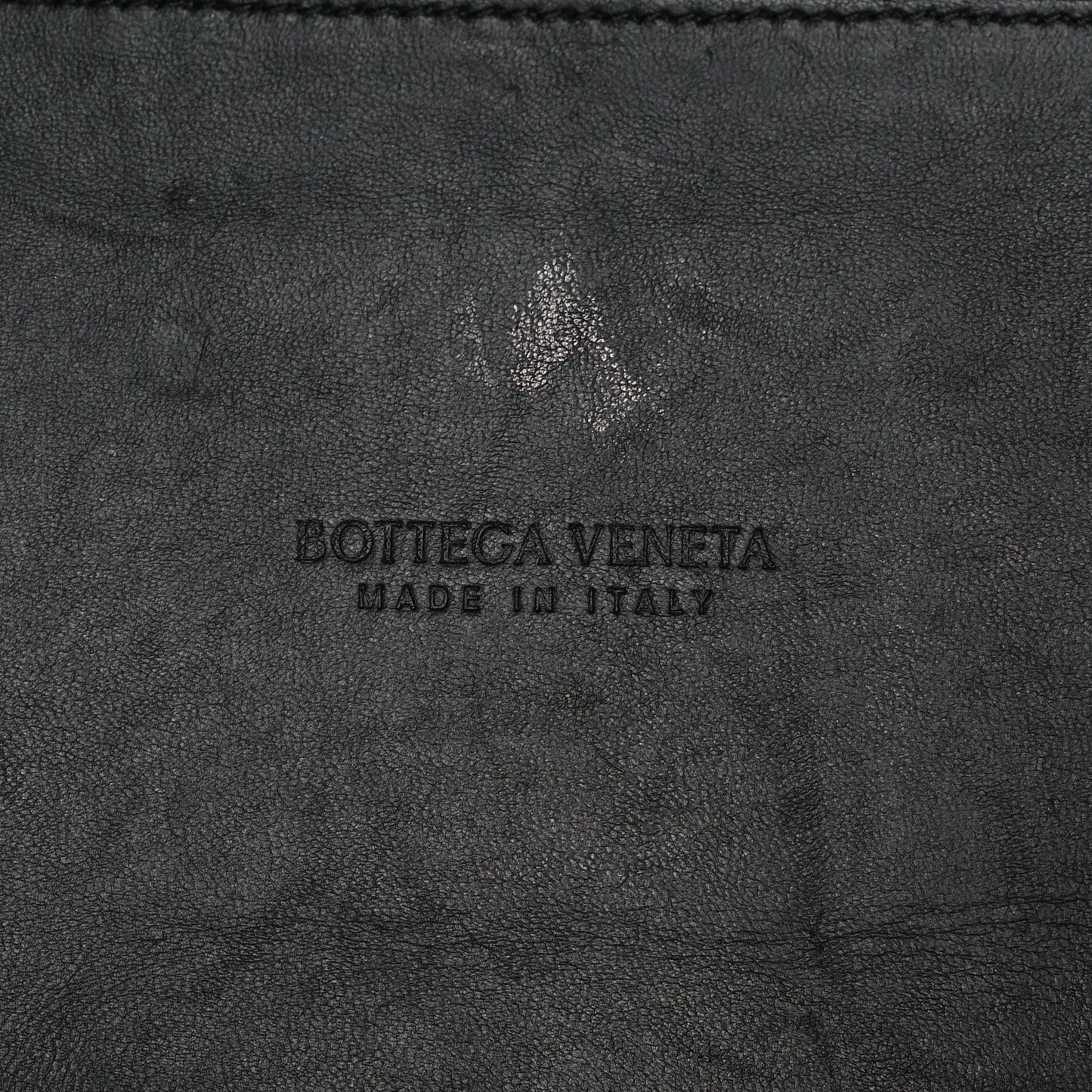 Nappa Maxi Intrecciato Overlock Stitched Small Arco Tote Black Silver